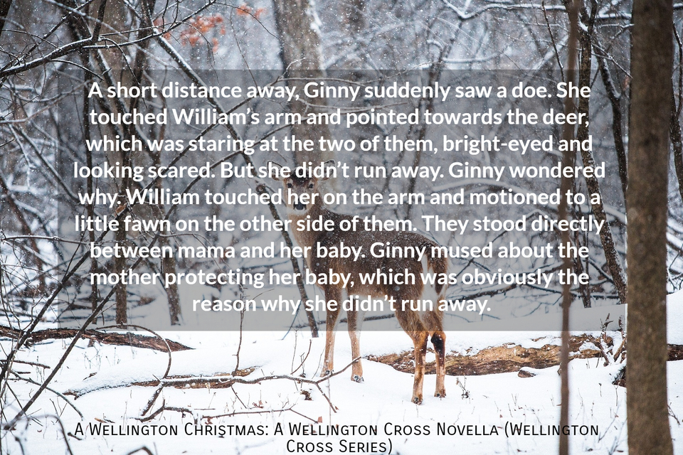 a short distance away ginny suddenly saw a doe she touched williams arm and pointed...