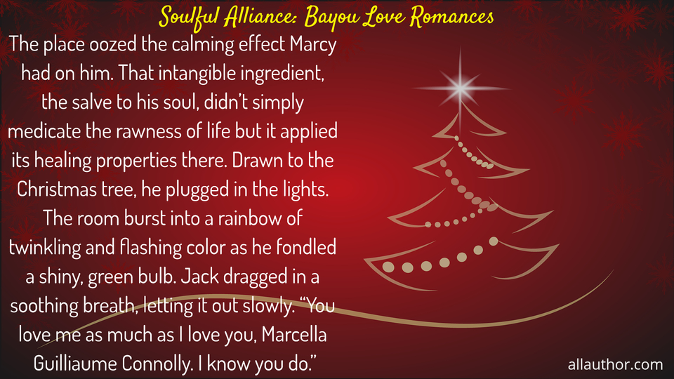 the place oozed the calming effect marcy had on him that intangible ingredient the...
