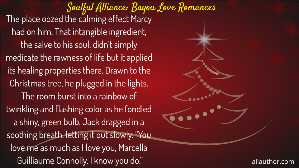 the place oozed the calming effect marcy had on him that intangible ingredient the...