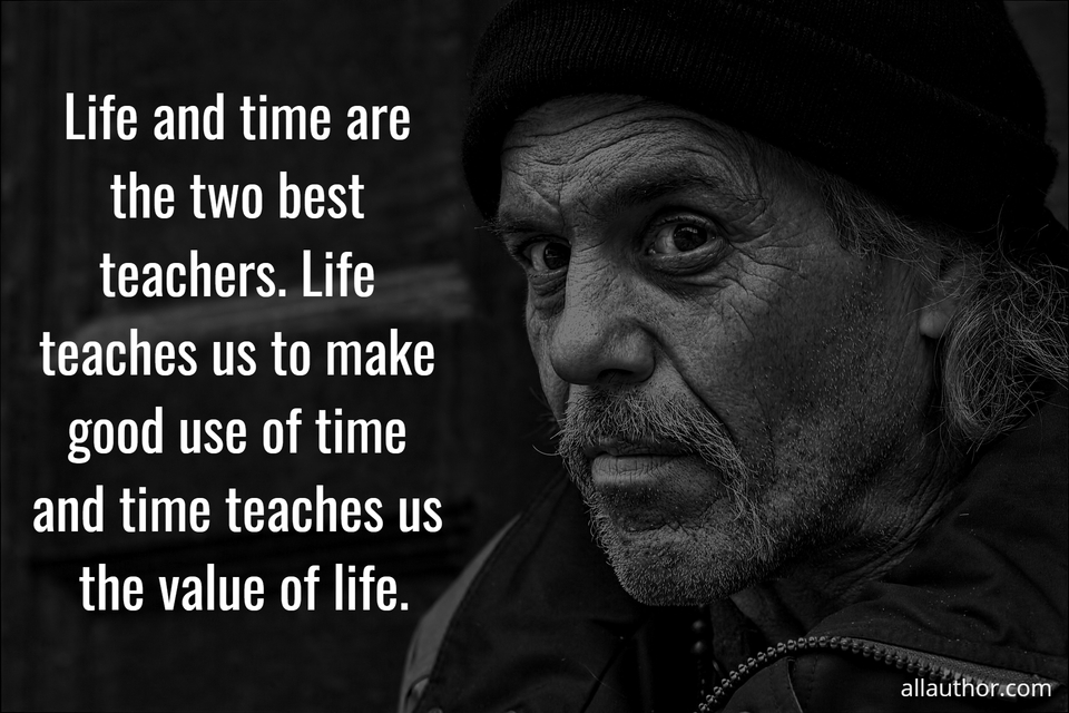 Life And Time Are The Two Best Teachers Quote