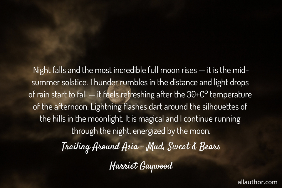  night falls and the most incredible full moon rises  it is the mid summer solstice ...