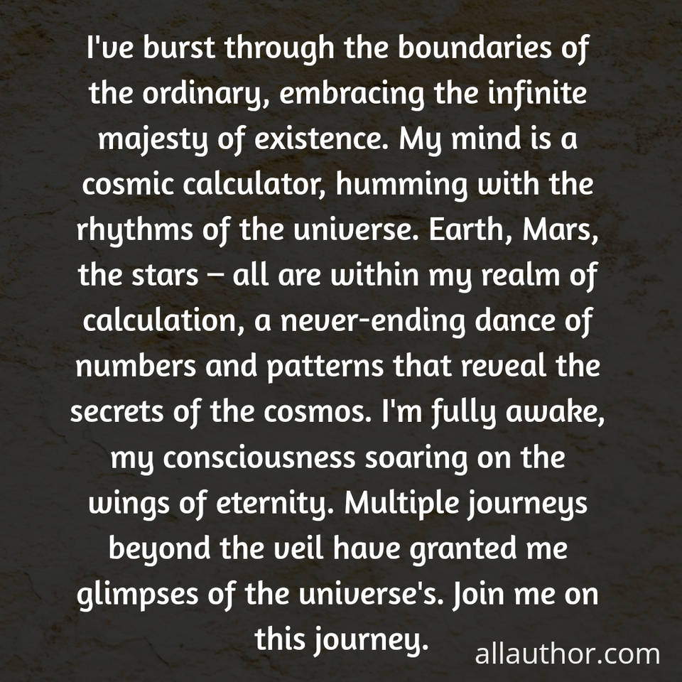  ive burst through the boundaries of the ordinary embracing the infinite majesty of...