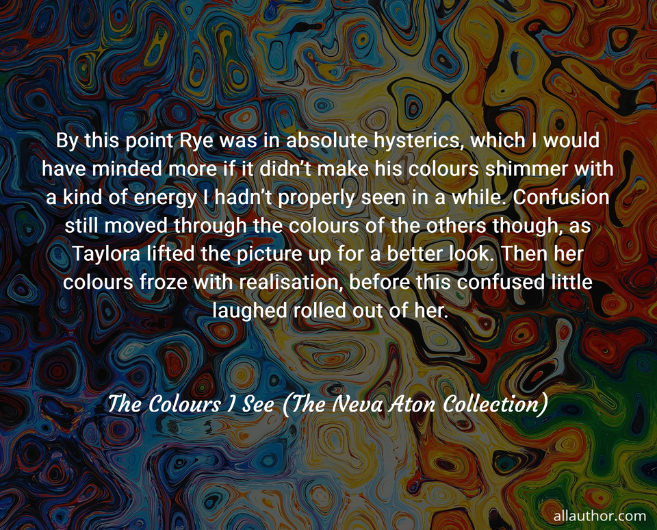  by this point rye was in absolute hysterics which i would have minded more if it...
