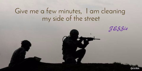 give me a few minutes i am cleaning my side of the street...