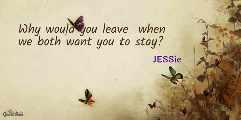why would you leave when we both want you to stay...