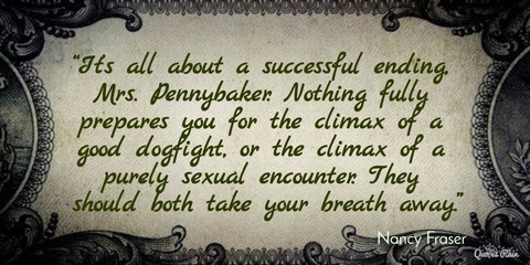 you make flying sound a lot like copulation major surely when you were up in the...