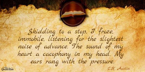 skidding to a stop i froze immobile listening for the slightest noise of advance the...