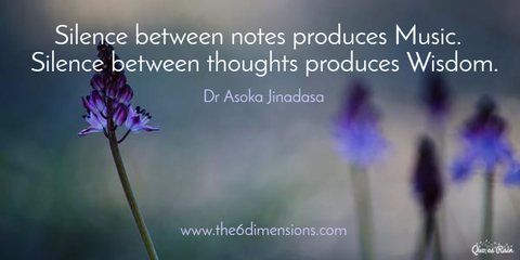 silence between notes produces music silence between thoughts produces wisdom...