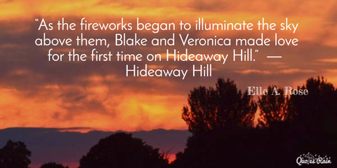 as the fireworks began to illuminate the sky above them blake and veronica made love...