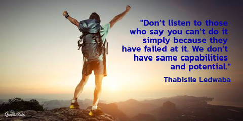 dont listen to those who say you cant do it simply because they have failed at...