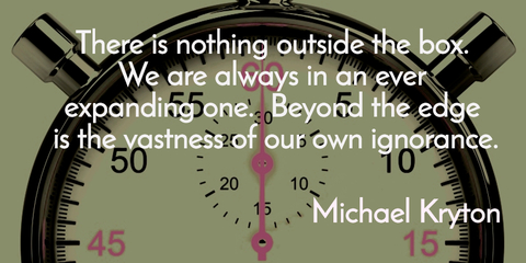 there is nothing outside the box we are always in an ever expanding one beyond the...