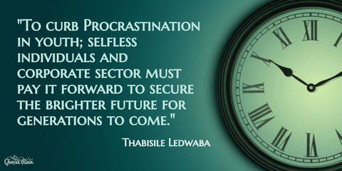 to curb procrastination in youth selfless individuals and corporate sector must pay...