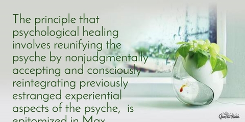 the principle that psychological healing involves reunifying the psyche by...