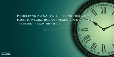 photography is a magical kind of art that allows people to preserve time and moments and...