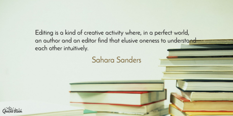 editing is a kind of creative activity where in a perfect world an author and an editor...