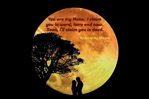 you are my mate i claim you in word here and now soon ill claim you in deed...