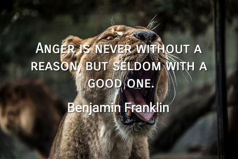 anger is never without a reason but seldom with a good one...
