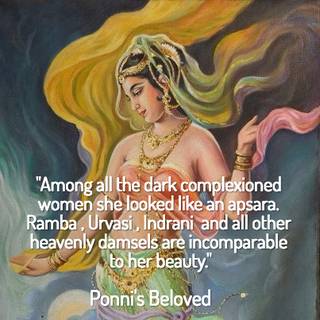 among all the dark complexioned women she looked like an apsara ramba urvasi...