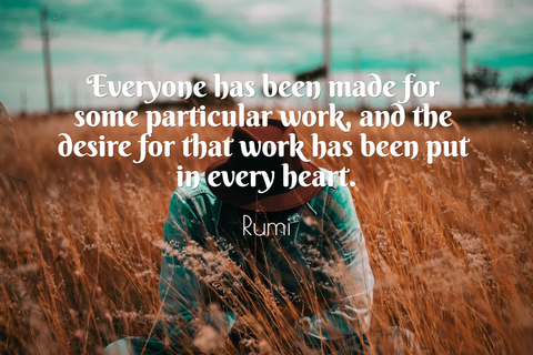 everyone has been made for some particular work and the desire for that work has been...