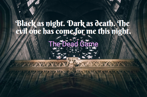 black as night dark as death the evil one has come for me this night...