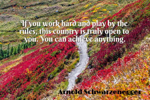 if you work hard and play by the rules this country is truly open to you you can...