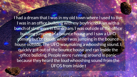 i had a dream that i was in my old town where i used to live i was in an office building...