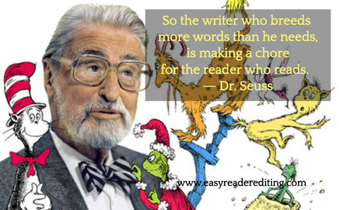 so the writer who breeds more words than he needs is making a chore for the reader who...