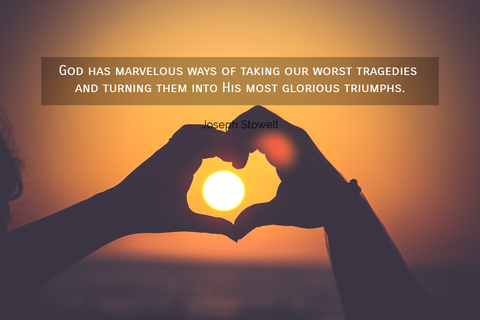 god has marvelous ways of taking our worst tragedies and turning them into his most...