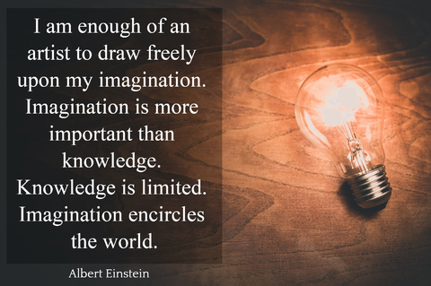 i am enough of an artist to draw freely upon my imagination imagination is more...