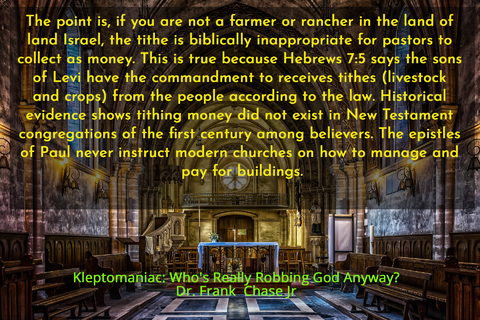 the point is if you are not a farmer or rancher in the land of land israel the tithe is...