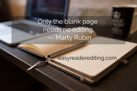 only the blank page needs no editing marty rubin...