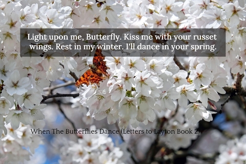 light upon me butterfly kiss me with your russet wings rest in my winter ill dance...