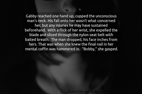 gabby reached one hand up cupped the unconscious mans neck his fall onto her...
