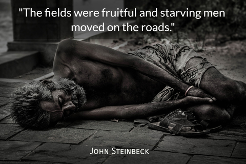 the fields were fruitful and starving men moved on the roads...