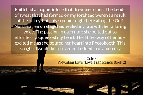 faith had a magnetic lure that drew me to her the beads of sweat that had formed on my...