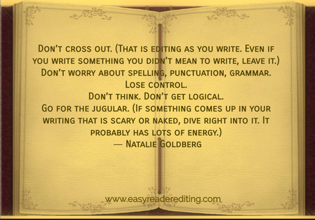 dont cross out that is editing as you write even if you write something you...