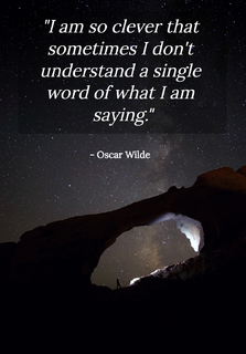 i am so clever that sometimes i dont understand a single word of what i am saying...