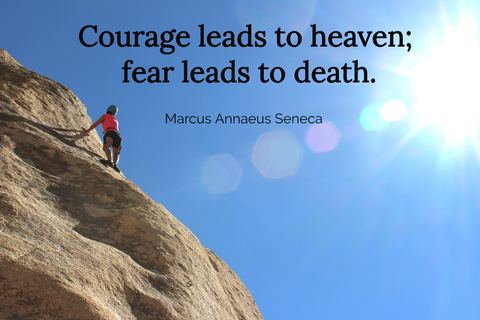 courage leads to heaven fear leads to death...