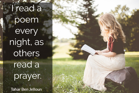 i read a poem every night as others read a prayer...