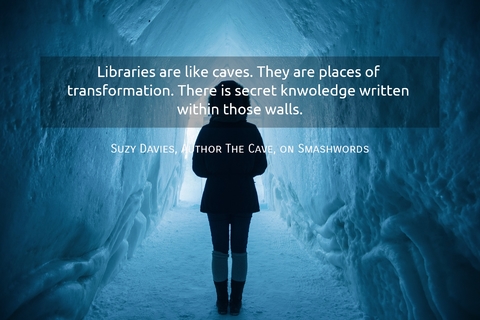 libraries are like caves they are places of transformation there is secret knwoledge...
