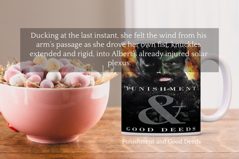 ducking at the last instant she felt the wind from his arms passage as she drove her...