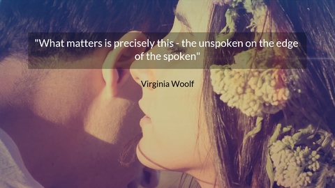 what matters is precisely this the unspoken on the edge of the spoken...