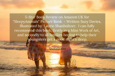 5 star book review on amazon uk for sleepyanimals picture book written suzy...