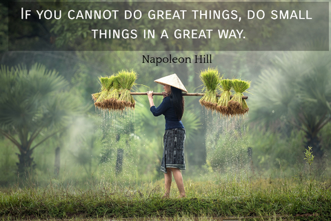if you cannot do great things do small things in a great way...