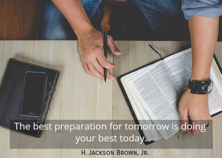 the best preparation for tomorrow is doing your best today...