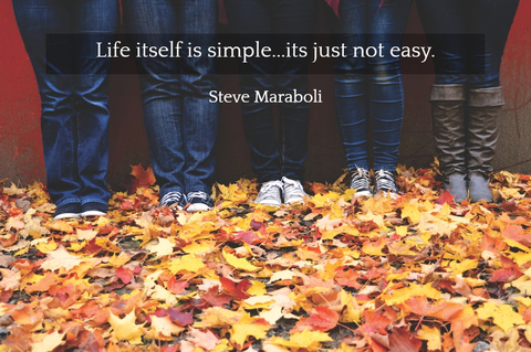 life itself is simple its just not easy...