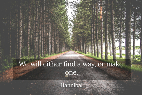 we will either find a way or make one...