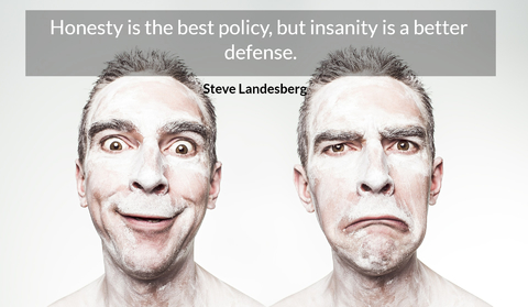 honesty is the best policy but insanity is a better defense...