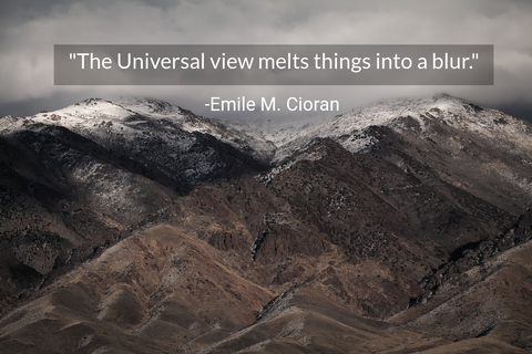 the universal view melts things into a blur...