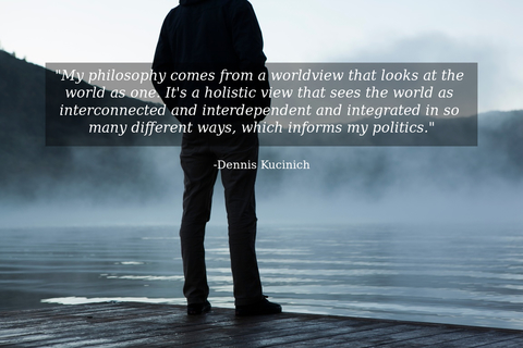 my philosophy comes from a worldview that looks at the world as one its a holistic...